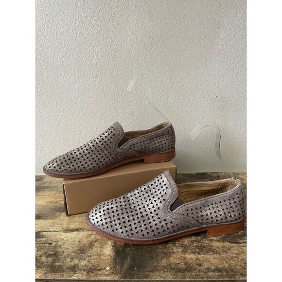Trask Ali Perforated Metallic Suede Italian SlipOn Loafers Women’s Size 6 - Picture 3 of 11